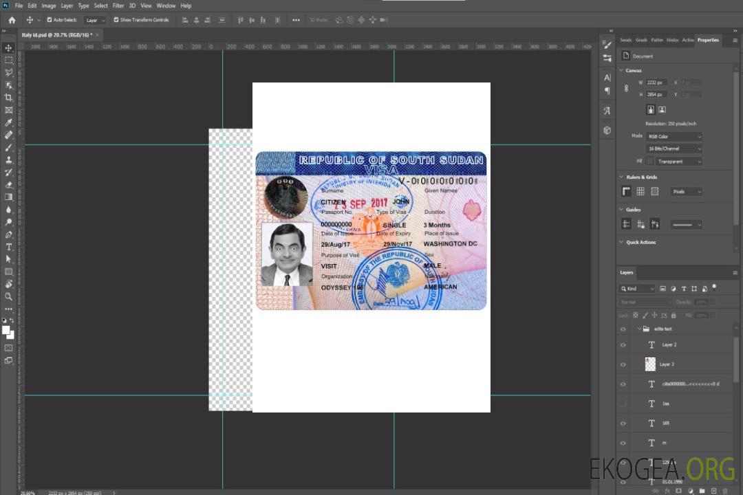 Visa de voyage SOUDAN DU SUD template Visa de voyage SOUDAN DU SUD template